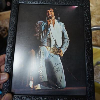 Elvis Presley autographed picture frame 