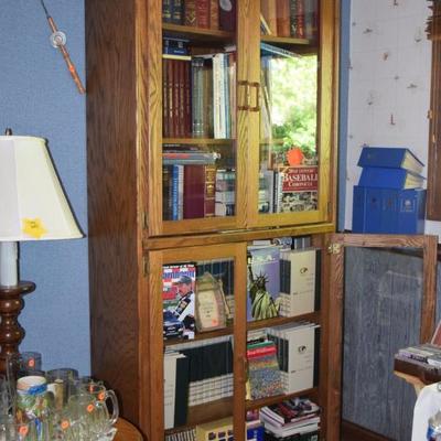bookcase with glass doors 