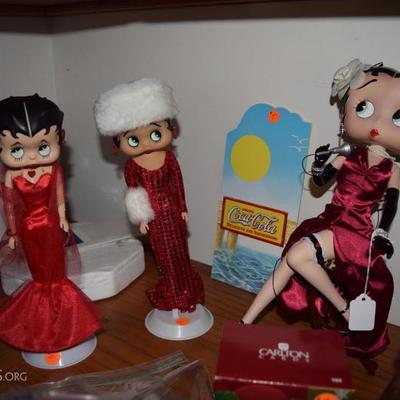 Betty Boop collectible dolls with stands