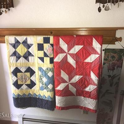 Beautiful Quilts and Quilt Rack