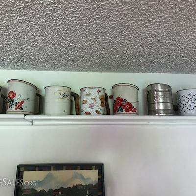 Extensive flour sifter collection