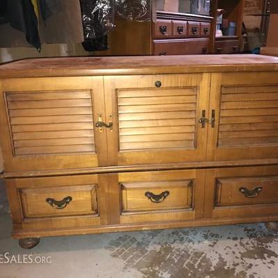 Solid wood hope chest