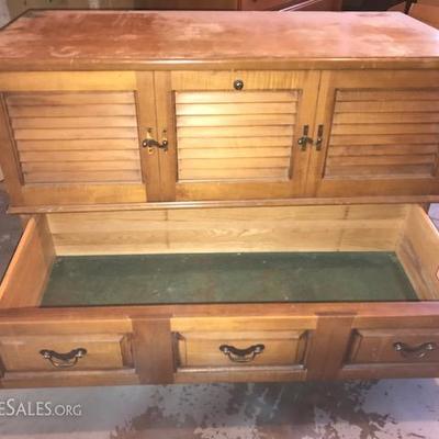 Solid wood hope chest
