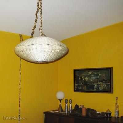 rope bubble swag lamp