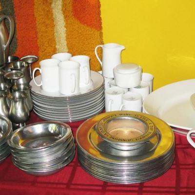 pewter dinnerware set