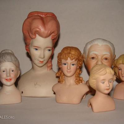 Group of Porcelain Half Dolls