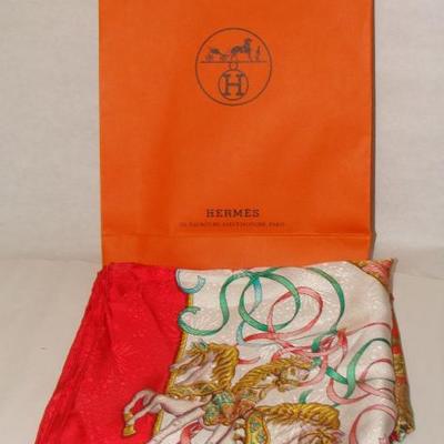Hermes   Designer Silk Scarf