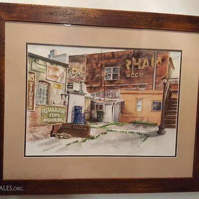 "The Green Bench" of Salida, Colorado Original Watercolor