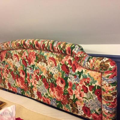 floral upholstered headboard