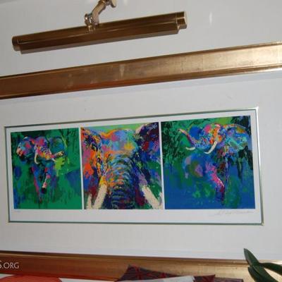 signed and numbered Leroy Neiman  - Elephant Tryptich
