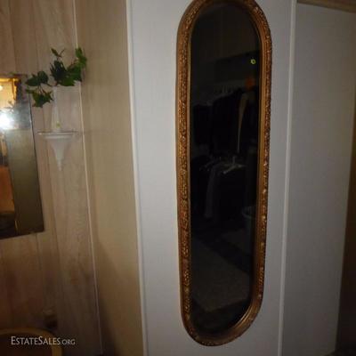 Unique vintage gold framed mirror $50