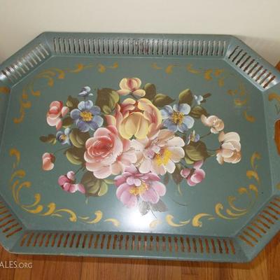 Tole tray table $125