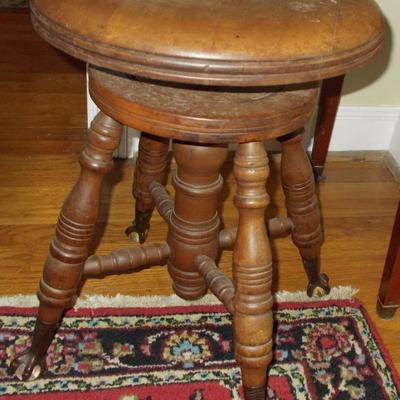 Antique piano stool $120