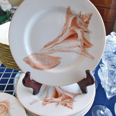 6 Fitz and Floyd Coquille salad/dessert plates $36