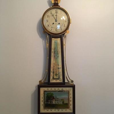 Chelsea Banjo Clock with Reverse Painting 