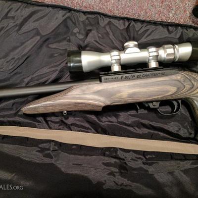 Ruger 22 Charger with Bipod, case, and optics