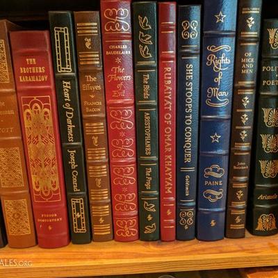 The Easton Press 100 Greatest Books Ever Written series are all bound in genuine leather with 22k gold accents on the cover binding,...