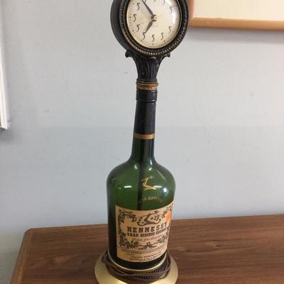 Hennessy Vintage bottle clock 