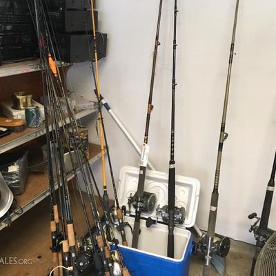 Fishing poles and reels
