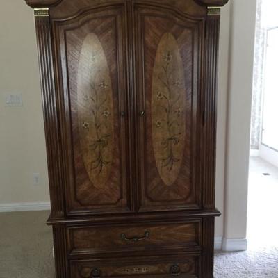part of master bedroom set, armoire measures 6' 3 1/2