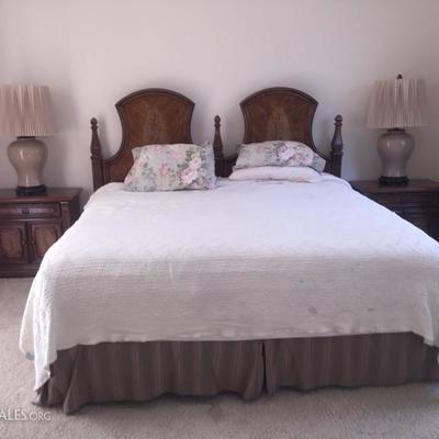 King Size Master Bedroom Set, pictures later in feed include an armoire and a mirrored dresser