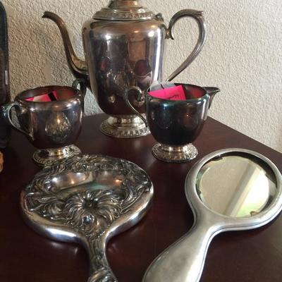 Old silver plate 