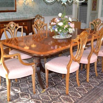 Baker dining table and Drexel Heritage chairs