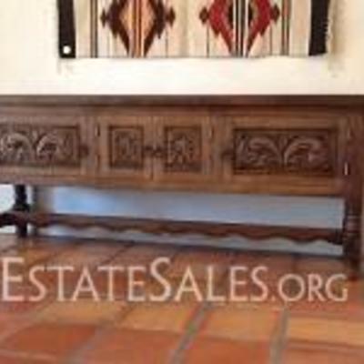 Solid Wood Tile Top Buffet