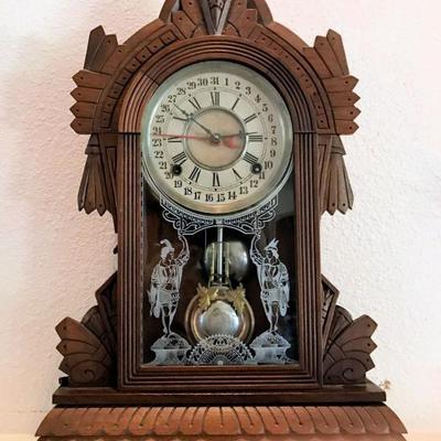 Antique kitchen calendar clock