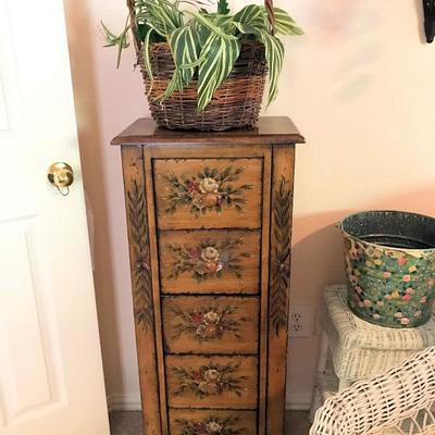 You will love this wonderful painted tall jewelry cabinet