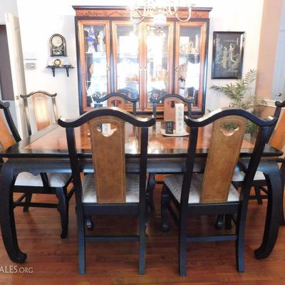 Asian influence dining room by Bassett