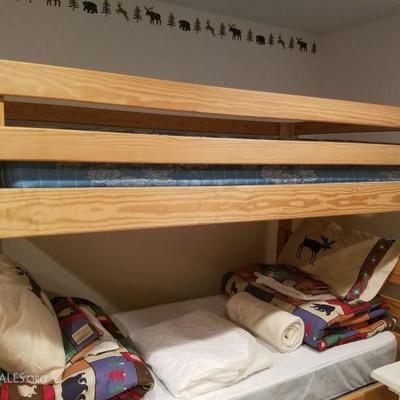 Two sets of twin size bunk beds