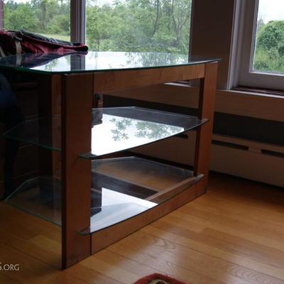 Glass and wood TV / Media stand from Circle Furniture