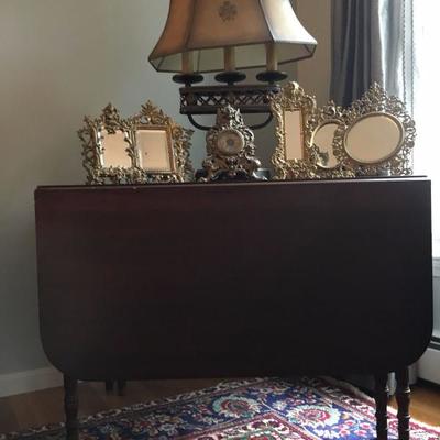 Drop Leaf Table, Ornate Gold Frame Collection