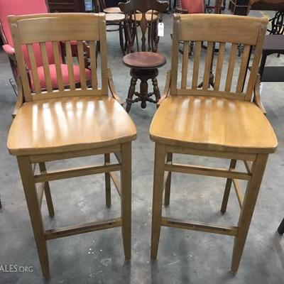 Two wooden stools