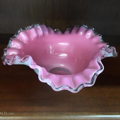 Fenton pink bowl