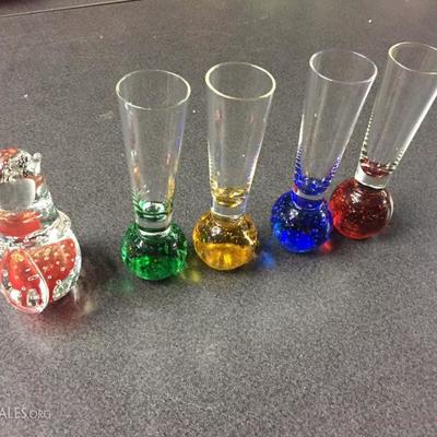 Bubble ball shot glasses and paperweight