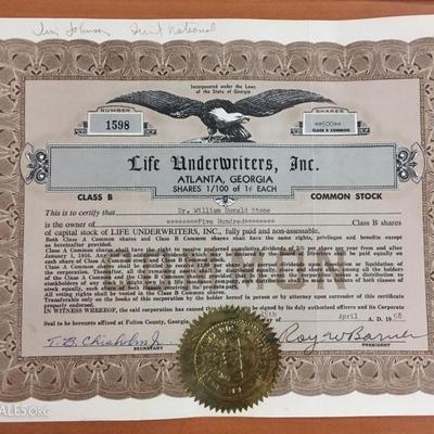 Stock certificates