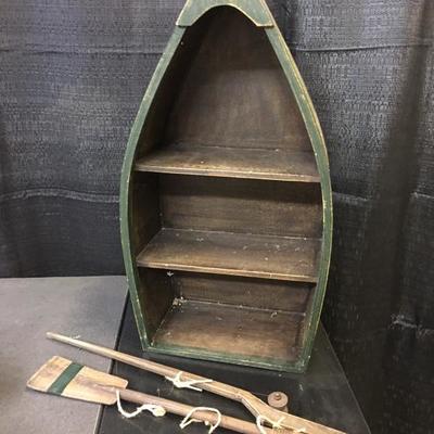 Boat and paddle shelf