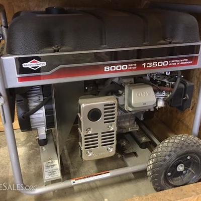Briggs and Stratton 8000 Watt Generator. Never Used. Brand New.