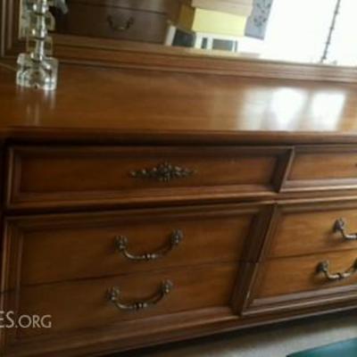 Horizontal Dresser with attached mirror