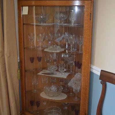 antique glass curio cabinet 