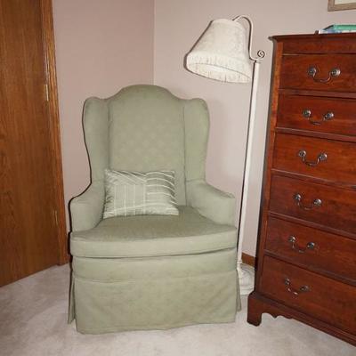 green accent chair 