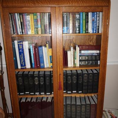 curio bookcase with glass doors 