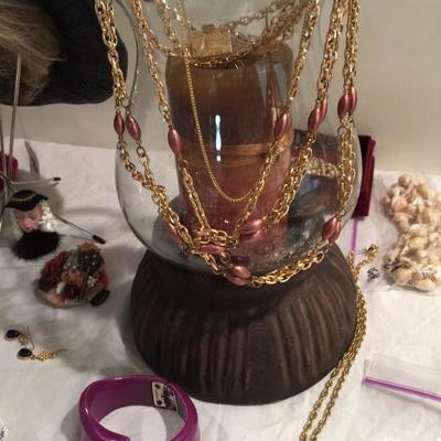 Jewelry and candle 