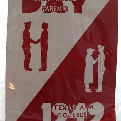 Texas A& M 1949 Open House & Parents Day Program