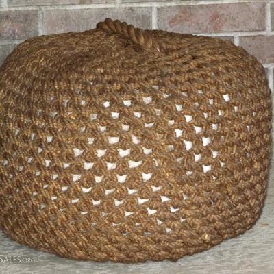 Vintage Large Nautical Braided Rope Boot Fender
