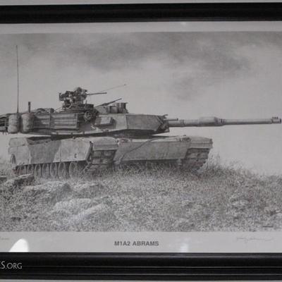 M1A2 Abrams Tank Framed Print
