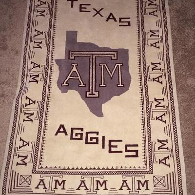 Texas A&M throw rug.