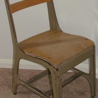 Metal and wood chair
